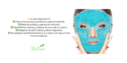 Mascara de hielo para tonificar y rejuvenecer el rostro.